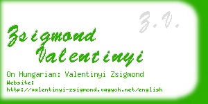 zsigmond valentinyi business card